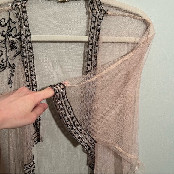 Vintage Inspired Tulle Beaded Jacket - Picture 6 of 8